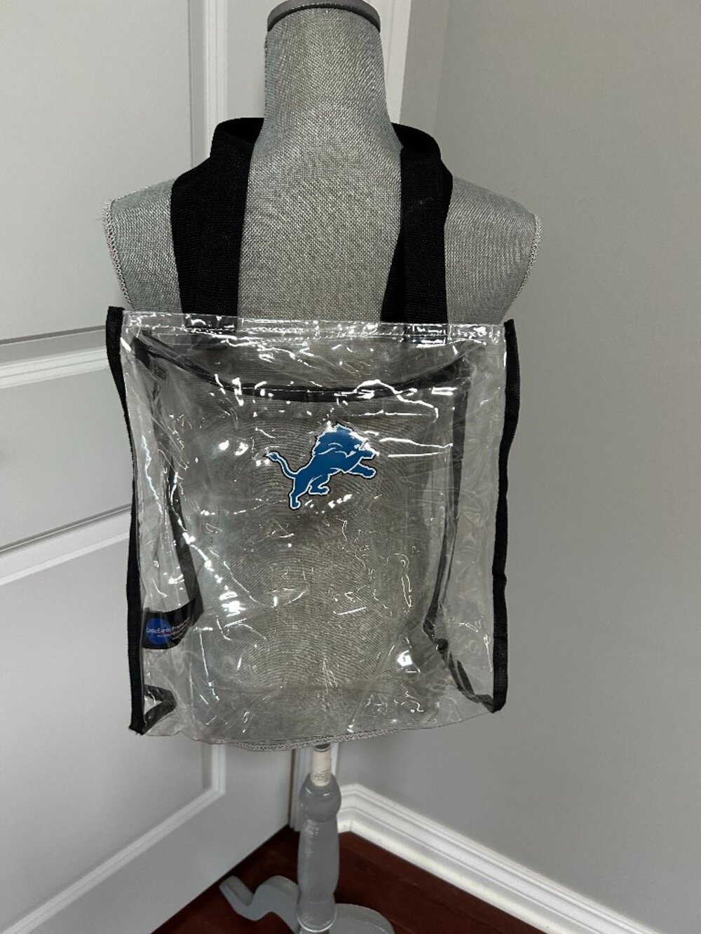 Detroit Lions NFL Approved Stadium Tote w Zipper Closure EUC - Picture 2 of 4